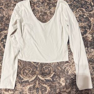 Lululemon Athletica Cream Long Sleeve Top